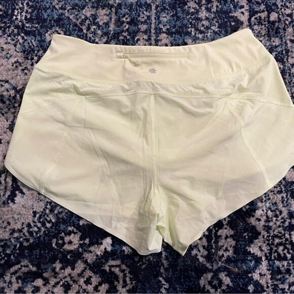 Athleta yellow green run with it short 3.5” L - Picture 3 of 4
